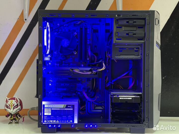 Игровой пк intel core i3 10100f/ gtx 1050Ti