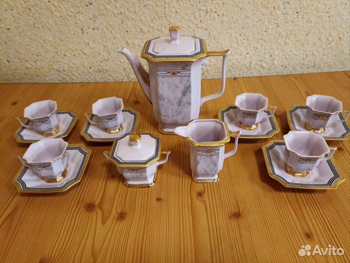 Сервиз кофейный чешский фарфор новый. цена 10000