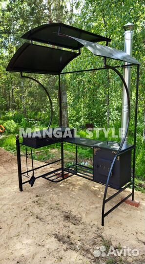 Мангал с крышей