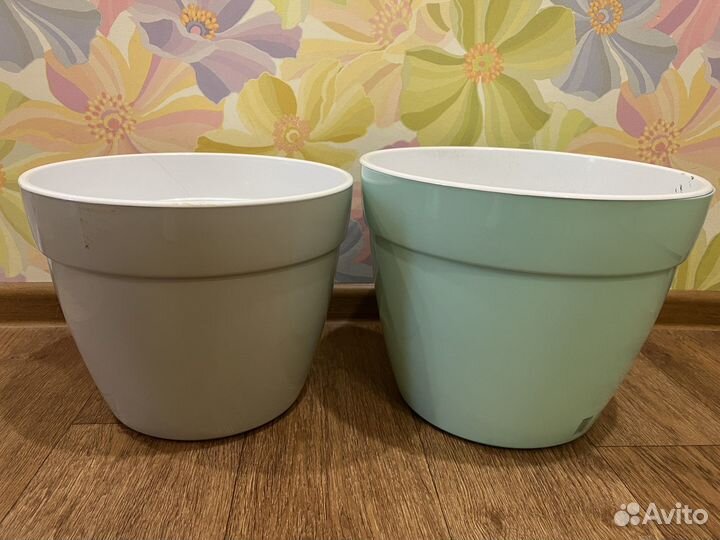 Горшки для цветов (2 шт)