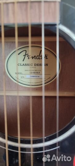 Акустическая гитара Fender CD-60 BLK