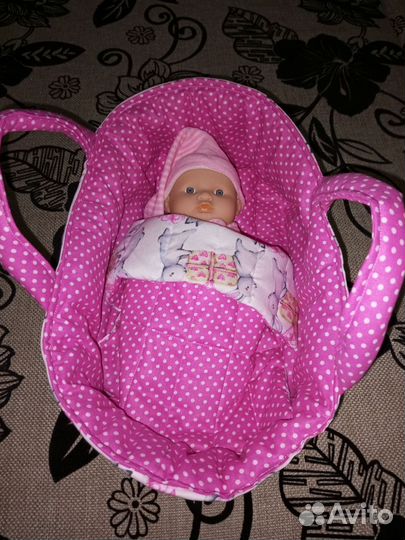 Люлька переноска+подушечка+одеялко