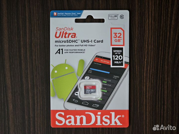 SanDisk microSD 32 гб UHS-I