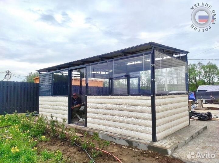 Мягкие пвх окна на беседку