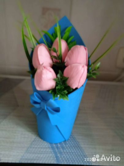 Букеты из мыльных тюльпанов