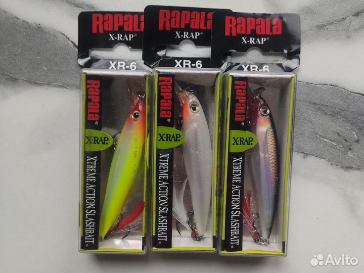 Воблеры Rapala XR6 3шт