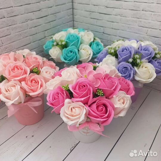 Букет из мыльных цветов