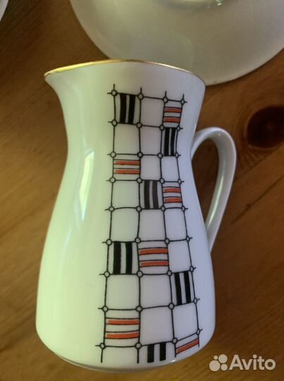 Сервиз кофейный Freiberger гдр костяной