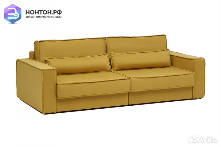 Диван тик-так Сохо 3-х местный горчичный