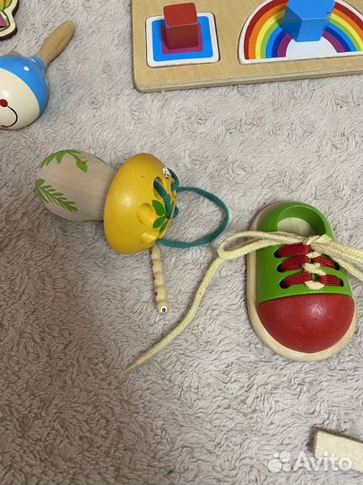Деревянные развивающие игрушки пакетом