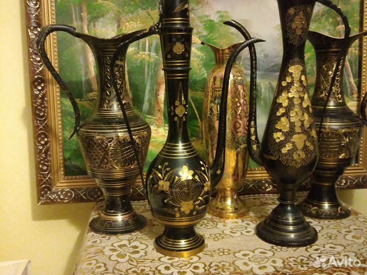 Кувшины, кумганы из латуни Индия