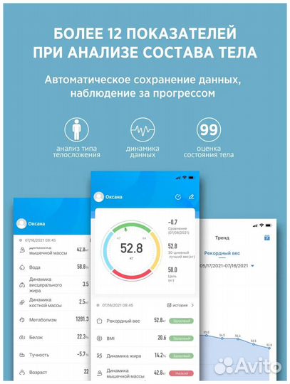 Напольные умные весы c bmi, электронные напольные