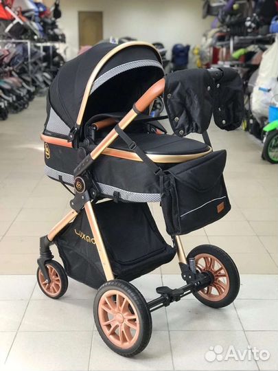 Коляска 3в1 новая трансформер (черная)