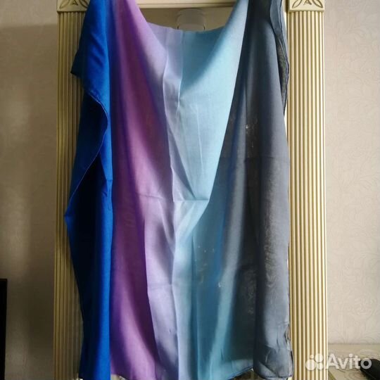 Новый палантин-парео вискоза/хлопок + платки