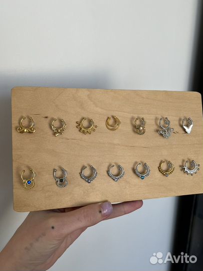 Серьги кольца-обманки