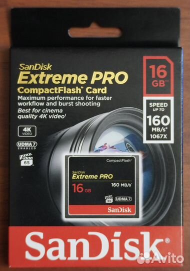Sandisk CF Extreme Pro CompactFlash 16gb udma7 NEW