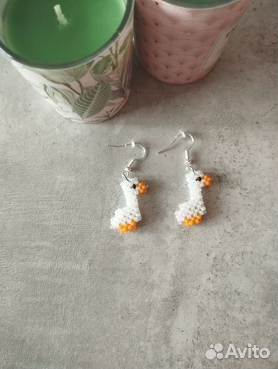 Сережки из бисера
