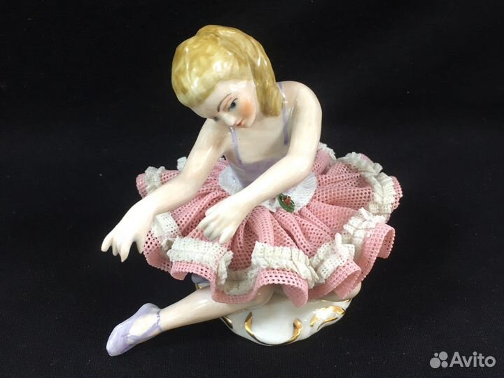 Редкая Статуэтка Балерина кружевница Германия