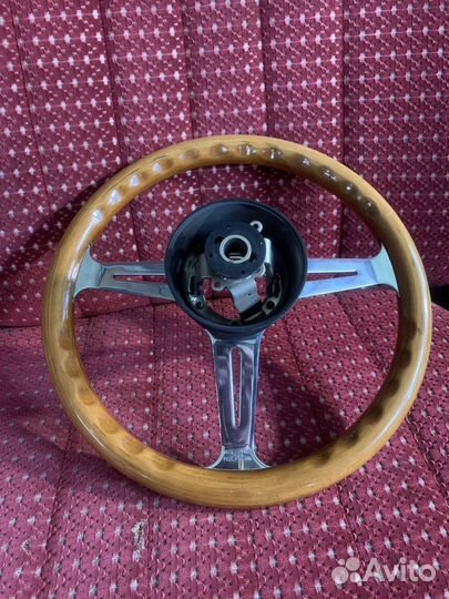 Японский спортивный руль деревянный
