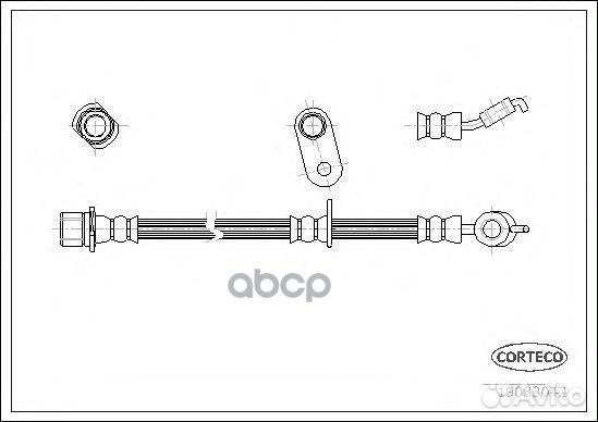 Шланг тормозной subaru impreza 00- перед. лев