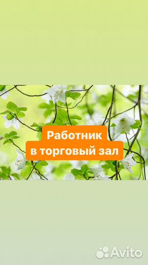 Работник торгового зала Подработка