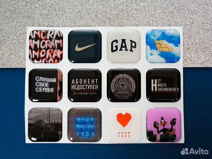 3d стикеры оптом микс с разными картинками