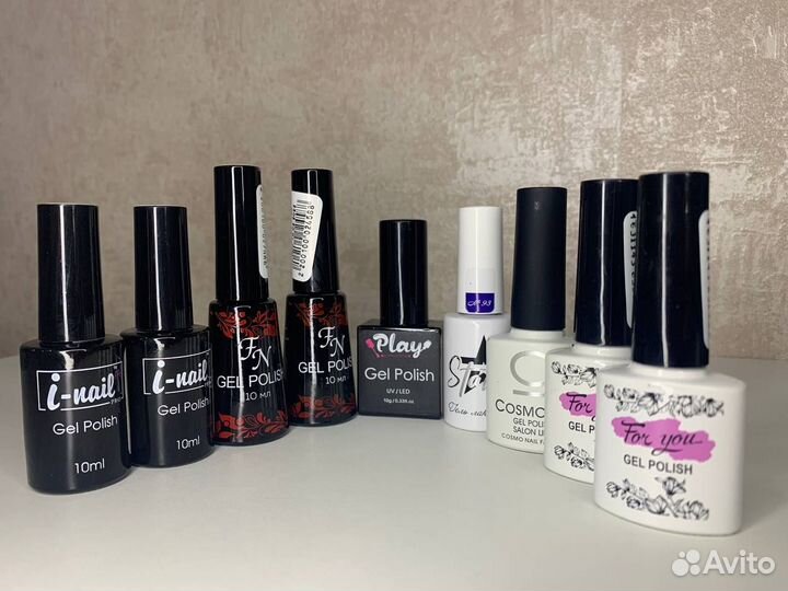 Гель-лаки, базы, топы (маникюр/педикюр) +дизайны