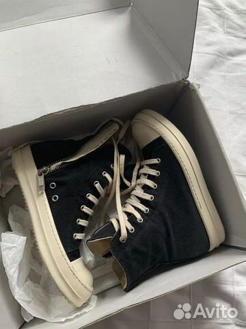 Кеды Rick Owens Ramones черные купить в Москве по низкой цене с ...