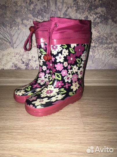 Резиновые сапоги для девочки 25 размер