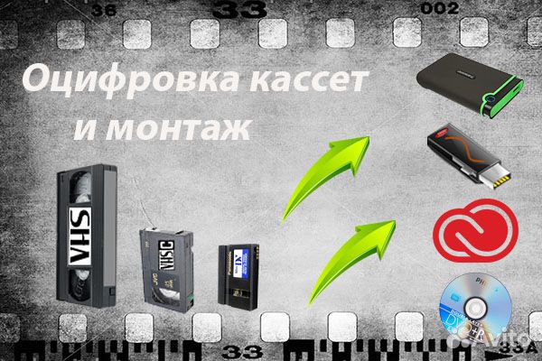 Оцифровка видеокассет VHS, VHS-C, miniDV