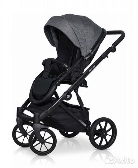 Коляска delta (2 в 1) (riko basic) темно-серая