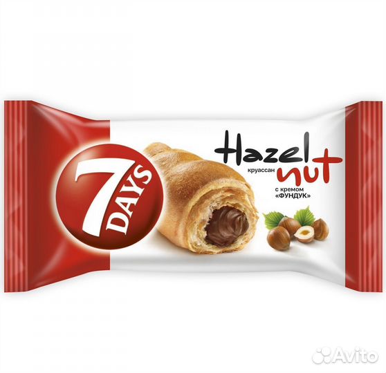 Опт - Круассан 7 Days Миди с кремом Фундук 65г