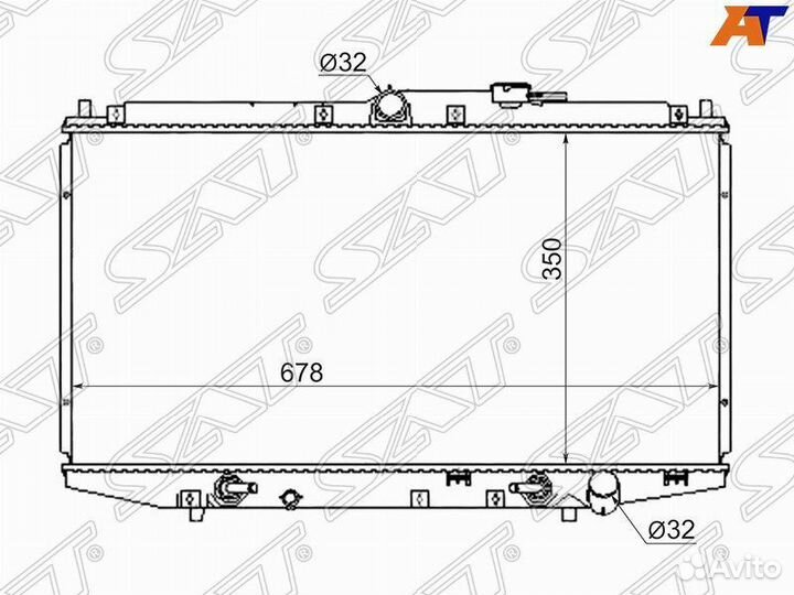 Радиатор охлаждения Хонда Аккорд 97-02