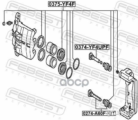 Ремкомплект суппорта тормозного переднего honda