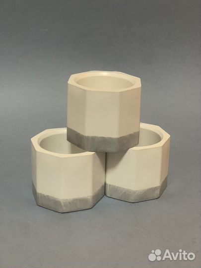 Гипсовые кашпо для свечей