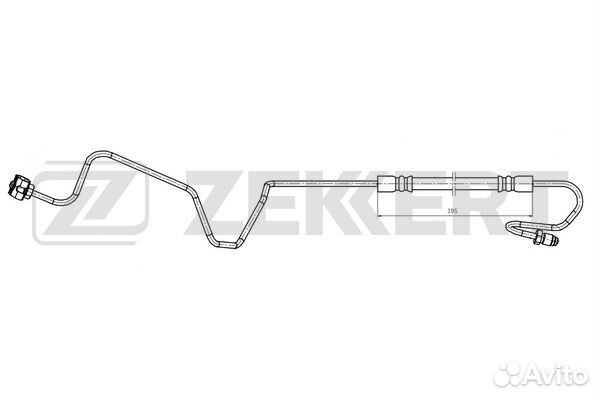 Шланг тормозной задний правый Citroen C4 I II 04