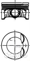 Поршень в сборе STD 2.0 tfsi (палец 21mm)*
