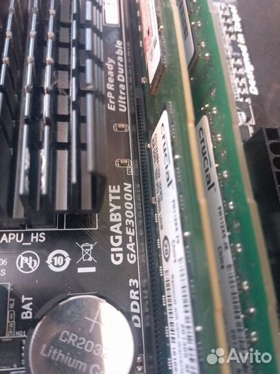 Комплект GA-E3000N / 6 гб DDR3 / бп. AMD E2-3000 +