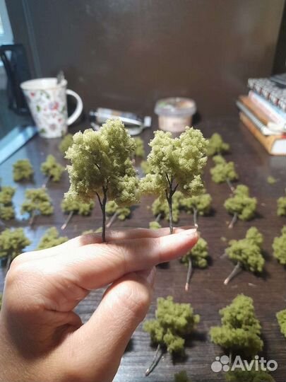 Диорама, деревья, кусты для макета