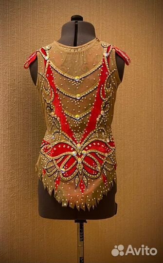 Купальник для художественной гимнастики, красный