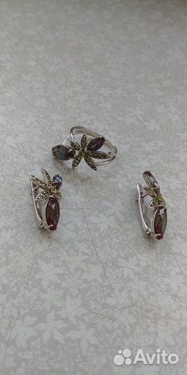 Серебро с александритами