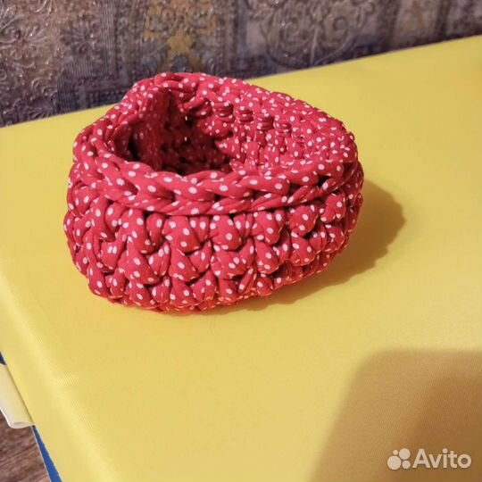 Вязаные корзинки Сердце (набор)