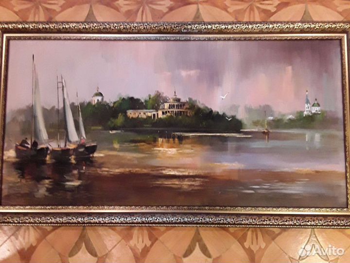 Картина (Речной вокзал ) 100 на 50 холст,масло