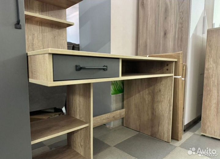 Прима стол письменный дуб каньон/графит