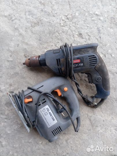 Лобзик и дрель на запчасти цена за всё