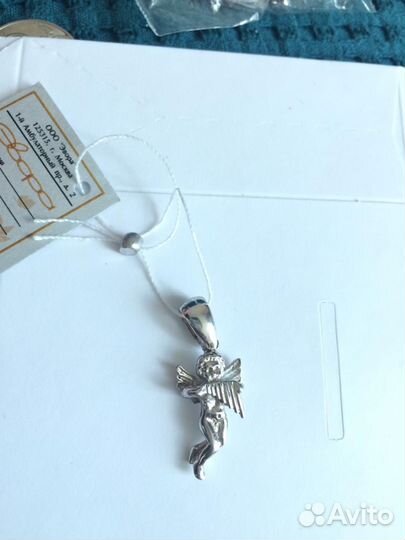 Подвеска из серебра, ангелочек
