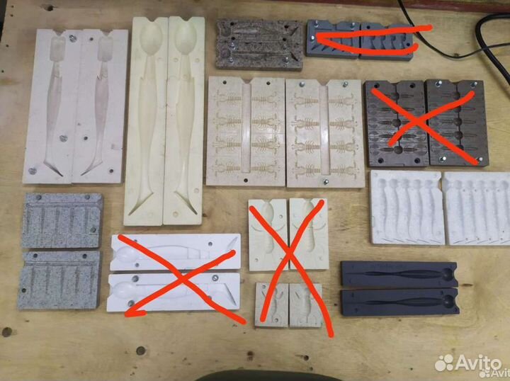 Формы для литья силиконовых приманок