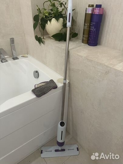 Швабра с распылителем воды aquamatic 2 тряпками