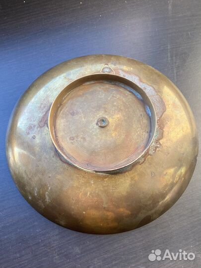 Металлическая тарелка Индия винтаж блюдце раритет