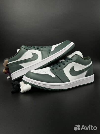 Кроссовки Nike Air Jordan 1 Low White / Green